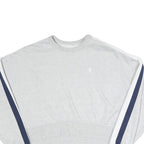 CONVERSE Womens Grey Sweatshirt XS Crew Neck Cotton Blend Pullover Striped