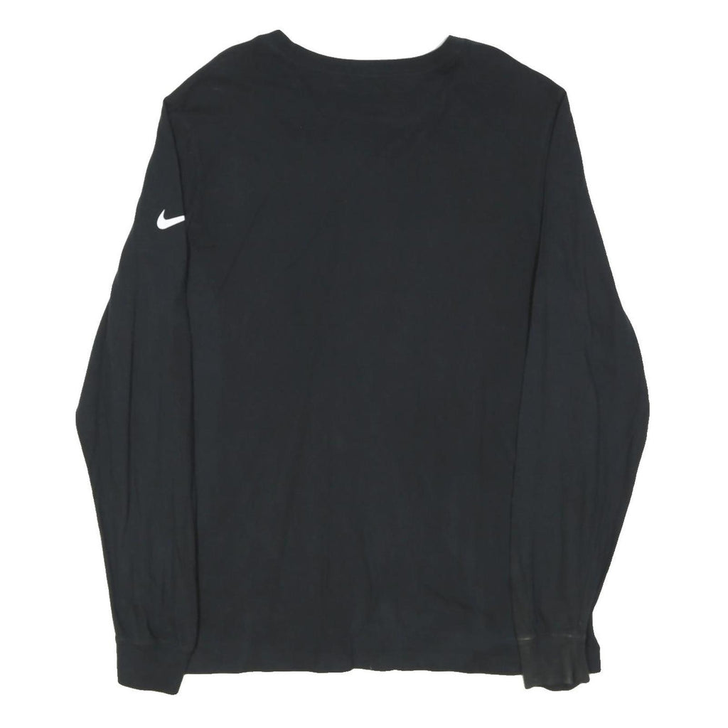 NIKE Mens Black KC Champions Graphic T-Shirt L Long Sleeve Crew Neck