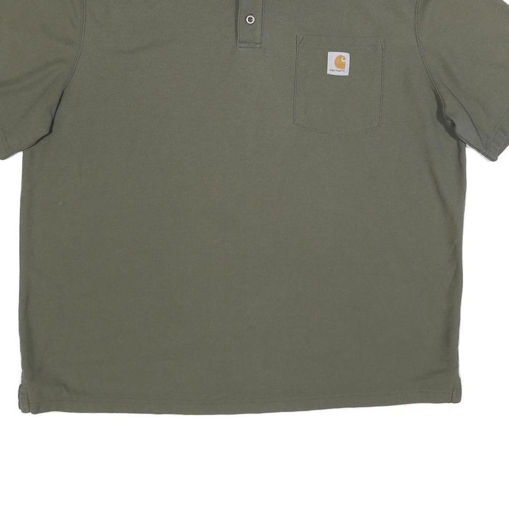 KAPPA Mens Green Short Sleeve Plain XL Cotton Blend Casual Polo Shirt