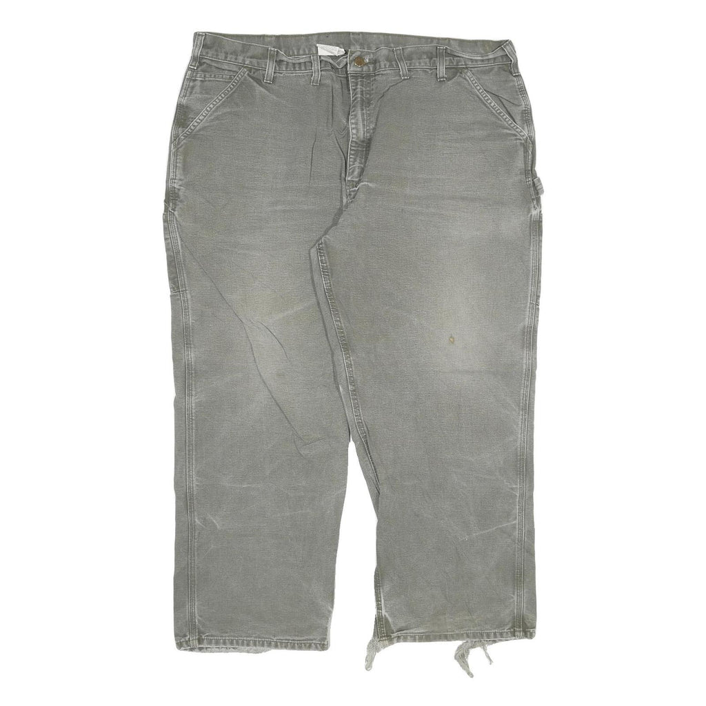 CARHARTT Mens Relaxed Work Jeans Grey Denim W44 L27 Durable Heavy Cotton