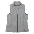 THE NORTH FACE Womens Grey Zip Jacket L Polyester Plain Sleeveless Lightweight