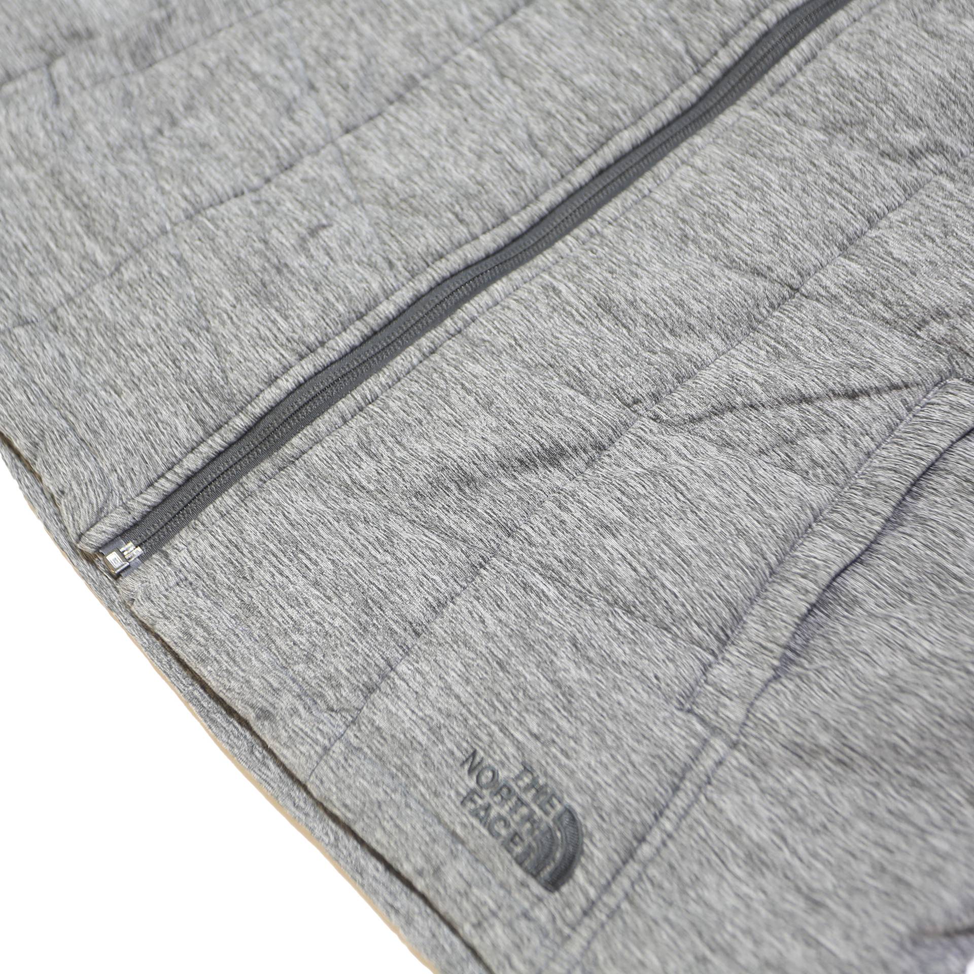 THE NORTH FACE Womens Grey Zip Jacket L Polyester Plain Sleeveless Lightweight