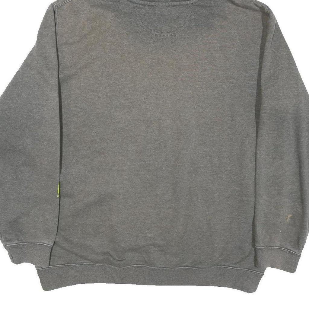 CARHARTT Mens Grey Hoodie XL Cotton Blend Pullover Logo Print Workwear