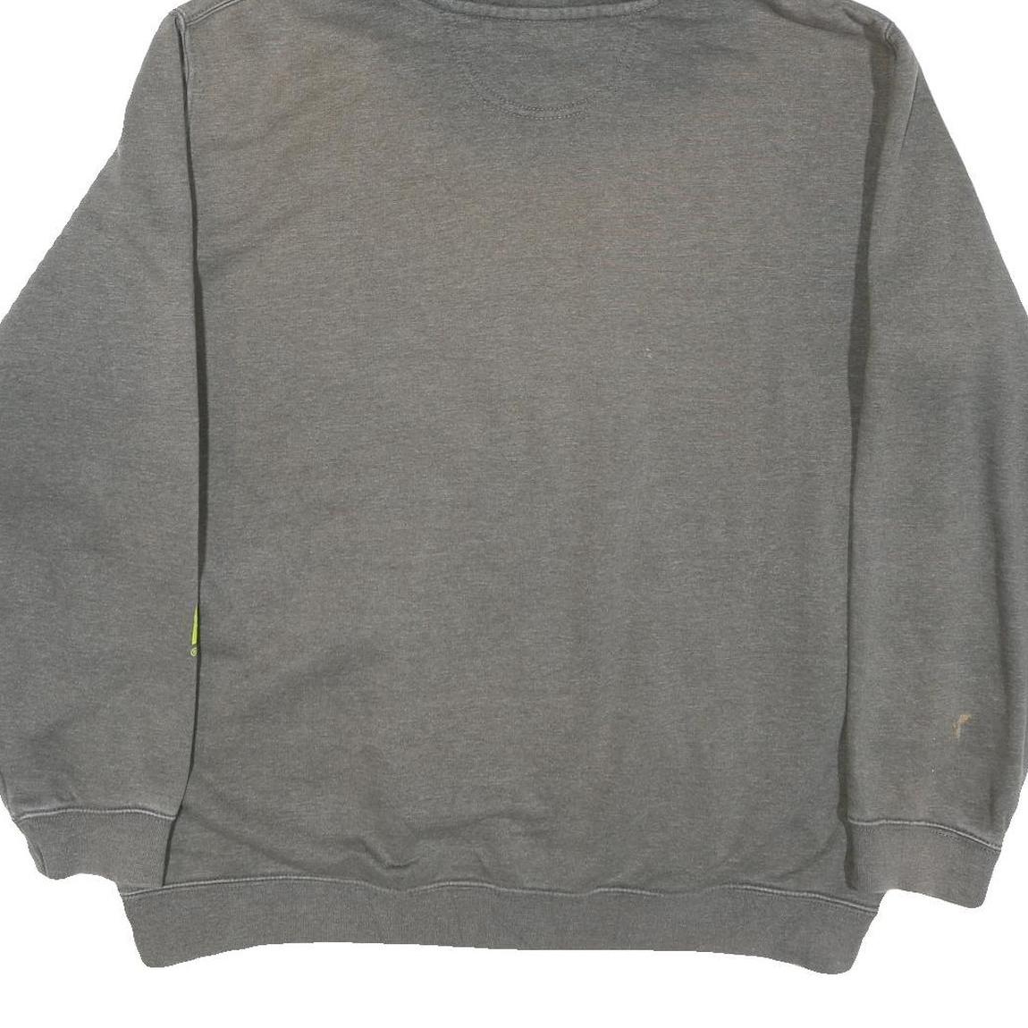 CARHARTT Mens Grey Hoodie XL Cotton Blend Pullover Logo Print Workwear