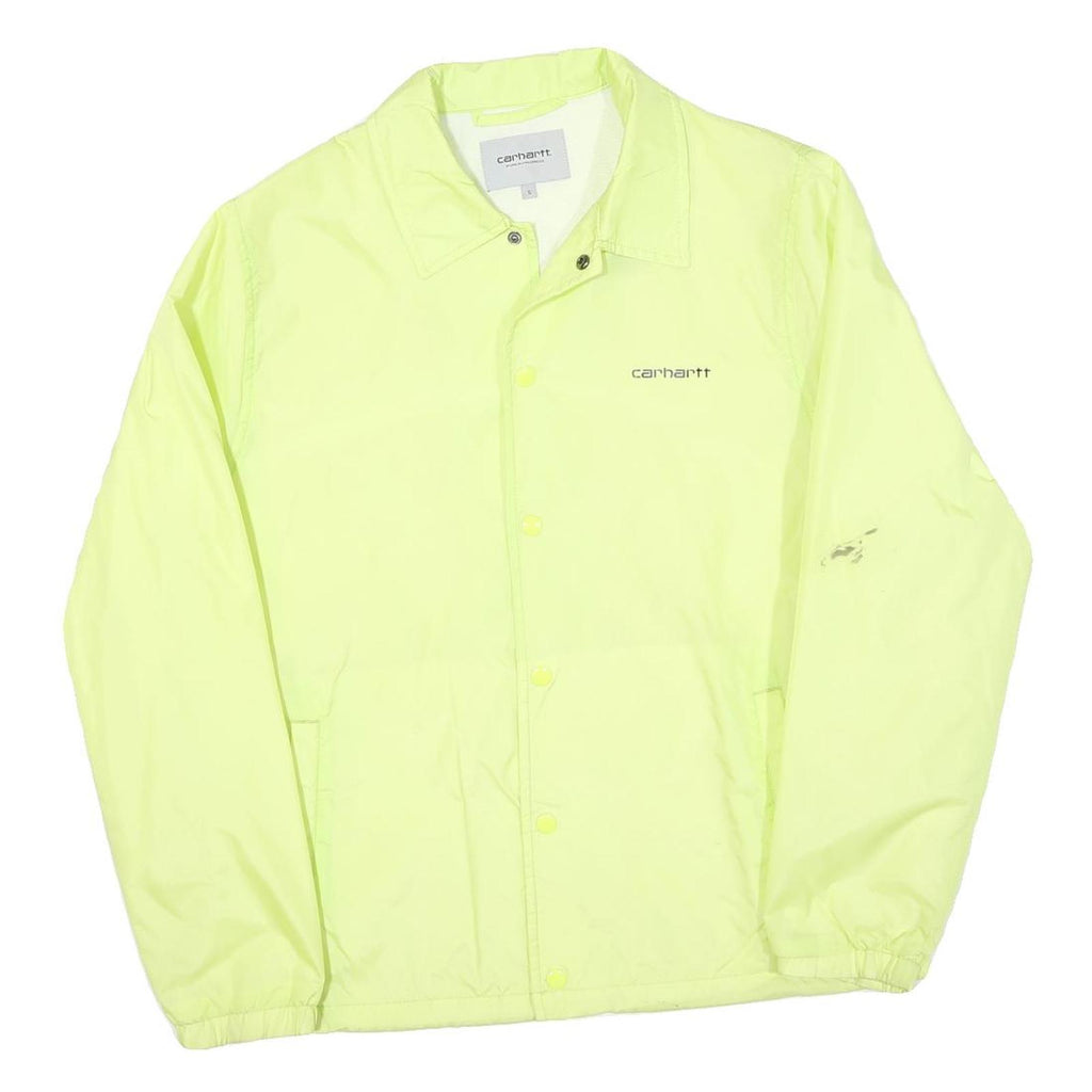 CARHARTT Mens Yellow Jacket S Polyester Blend Plain Zip Casual Lightweight