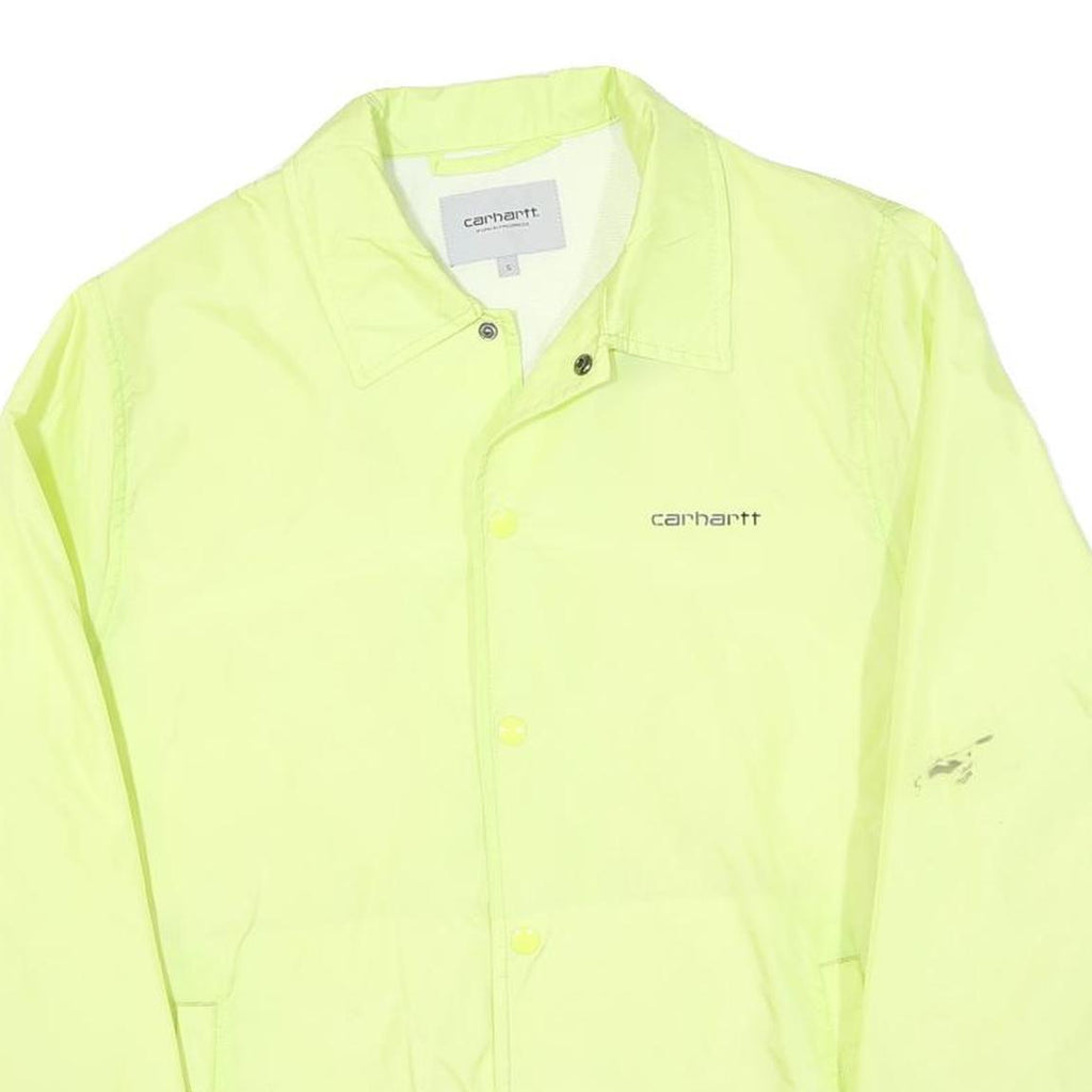 CARHARTT Mens Yellow Jacket S Polyester Blend Plain Zip Casual Lightweight