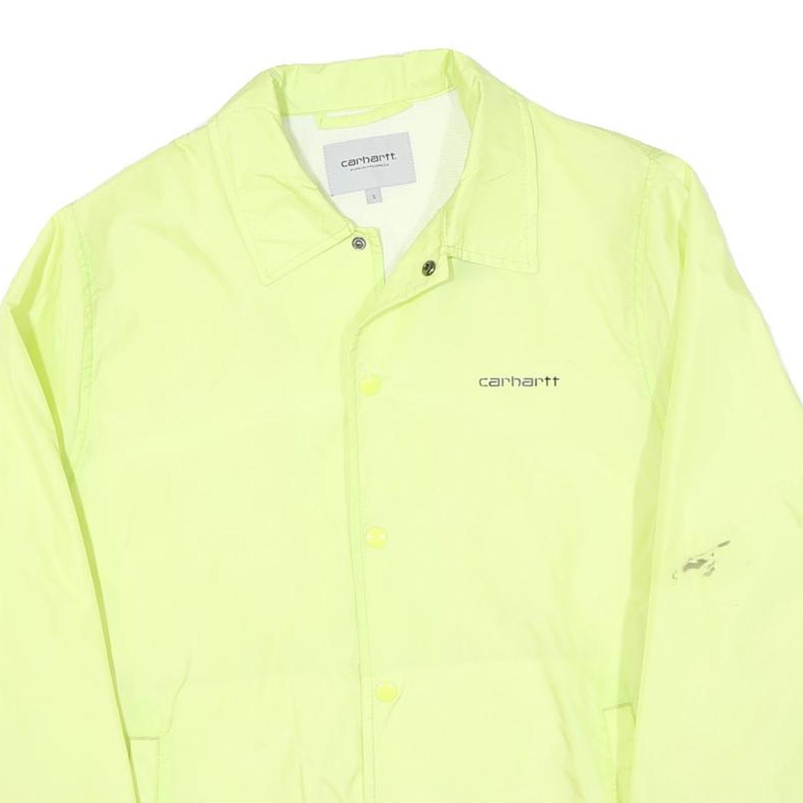 CARHARTT Mens Yellow Jacket S Polyester Blend Plain Zip Casual Lightweight