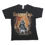 FRUIT OF THE LOOM Mens Black HammerFall Graphic T-Shirt M Short Sleeve Crew Neck