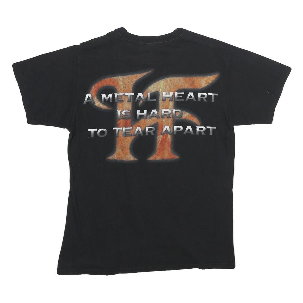 FRUIT OF THE LOOM Mens Black HammerFall Graphic T-Shirt M Short Sleeve Crew Neck