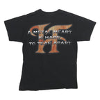 FRUIT OF THE LOOM Mens Black HammerFall Graphic T-Shirt M Short Sleeve Crew Neck