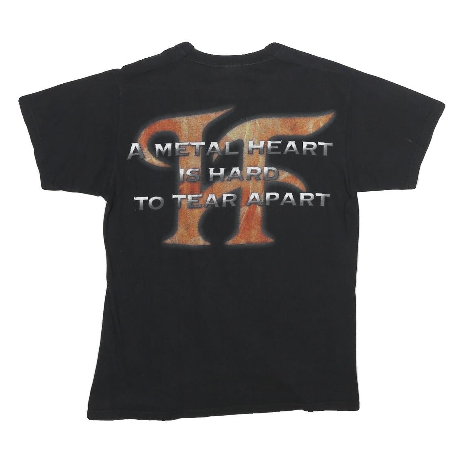 FRUIT OF THE LOOM Mens Black HammerFall Graphic T-Shirt M Short Sleeve Crew Neck