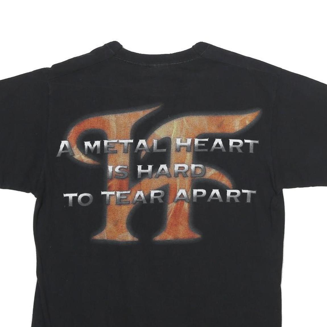 FRUIT OF THE LOOM Mens Black HammerFall Graphic T-Shirt M Short Sleeve Crew Neck