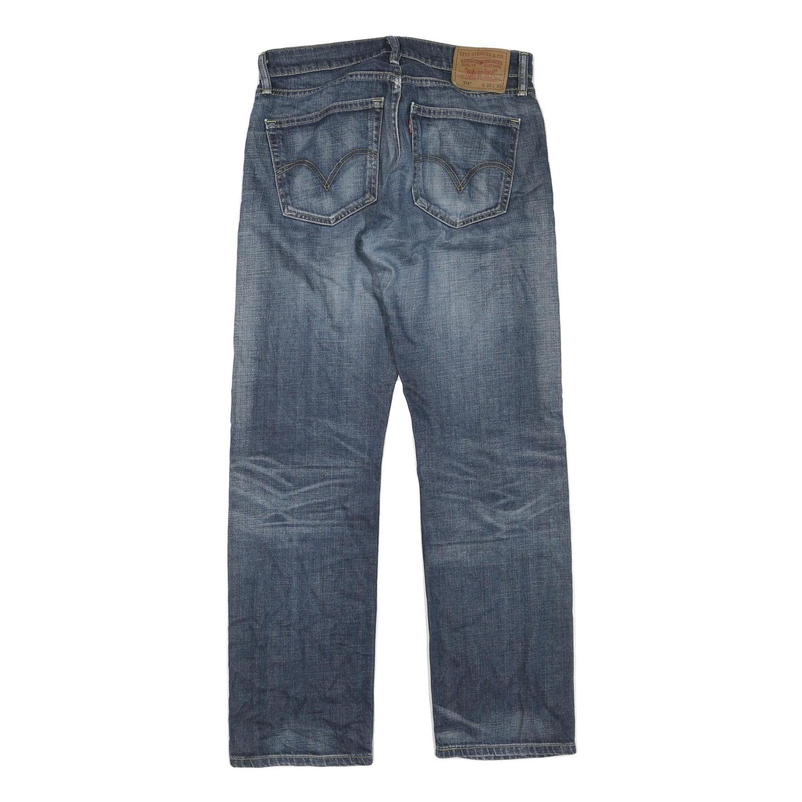 LEVI'S 514 Classic Womens Jeans Blue Regular Straight Denim Medium W32 L32