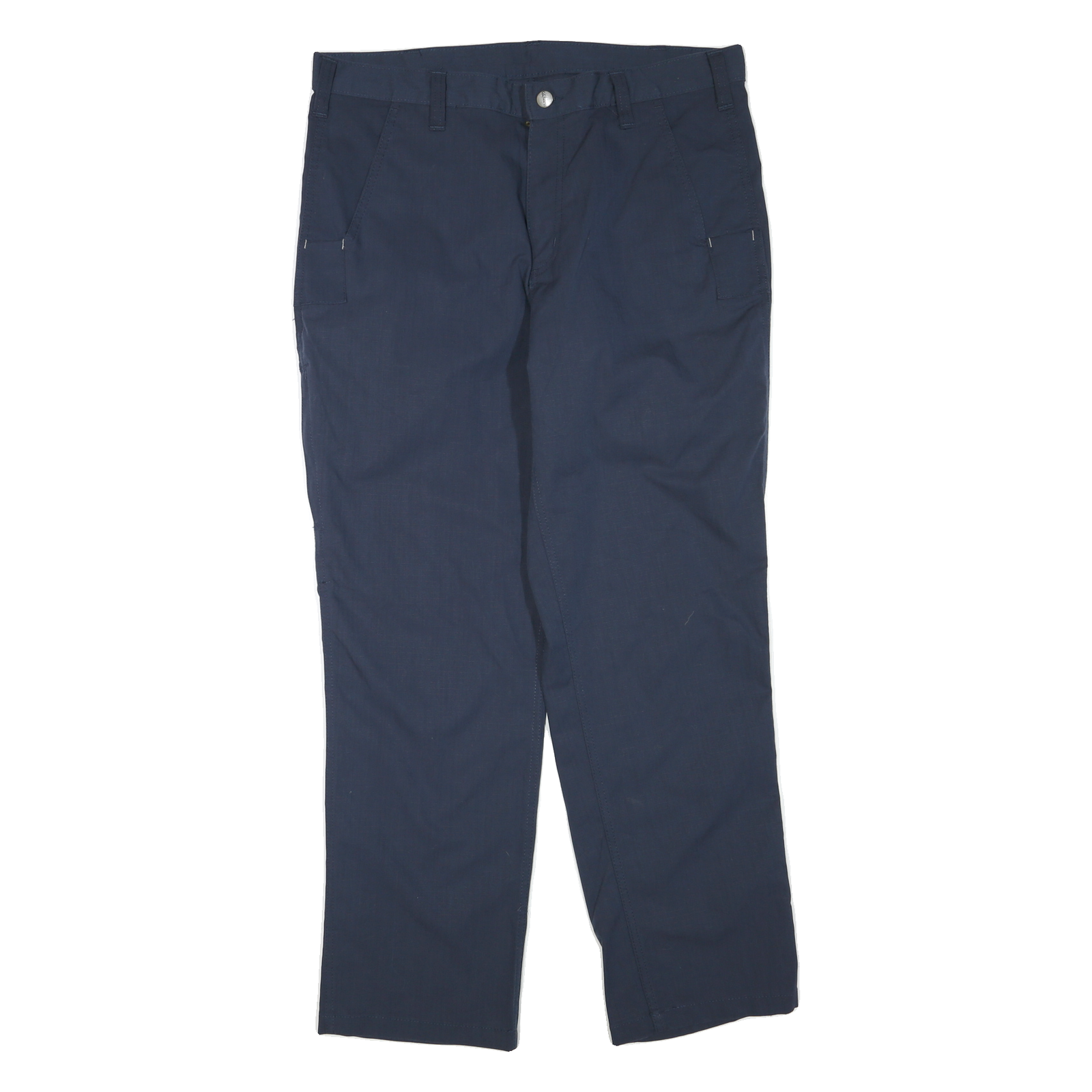 CARHARTT Mens Polyester Blend Navy Regular Straight Trousers W36 L30 Workwear