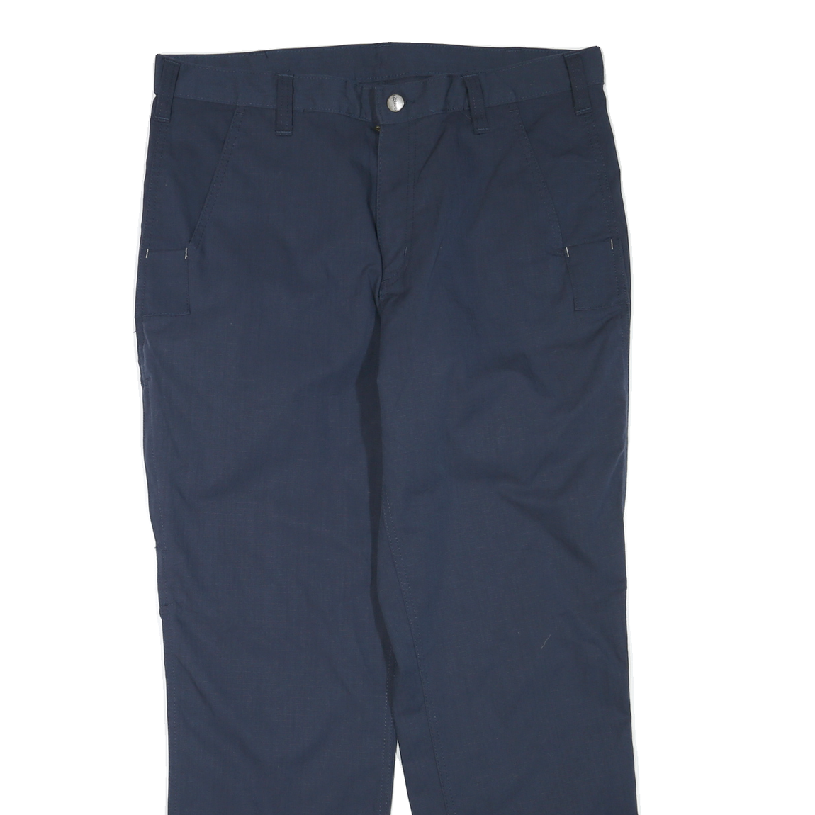 CARHARTT Mens Polyester Blend Navy Regular Straight Trousers W36 L30 Workwear
