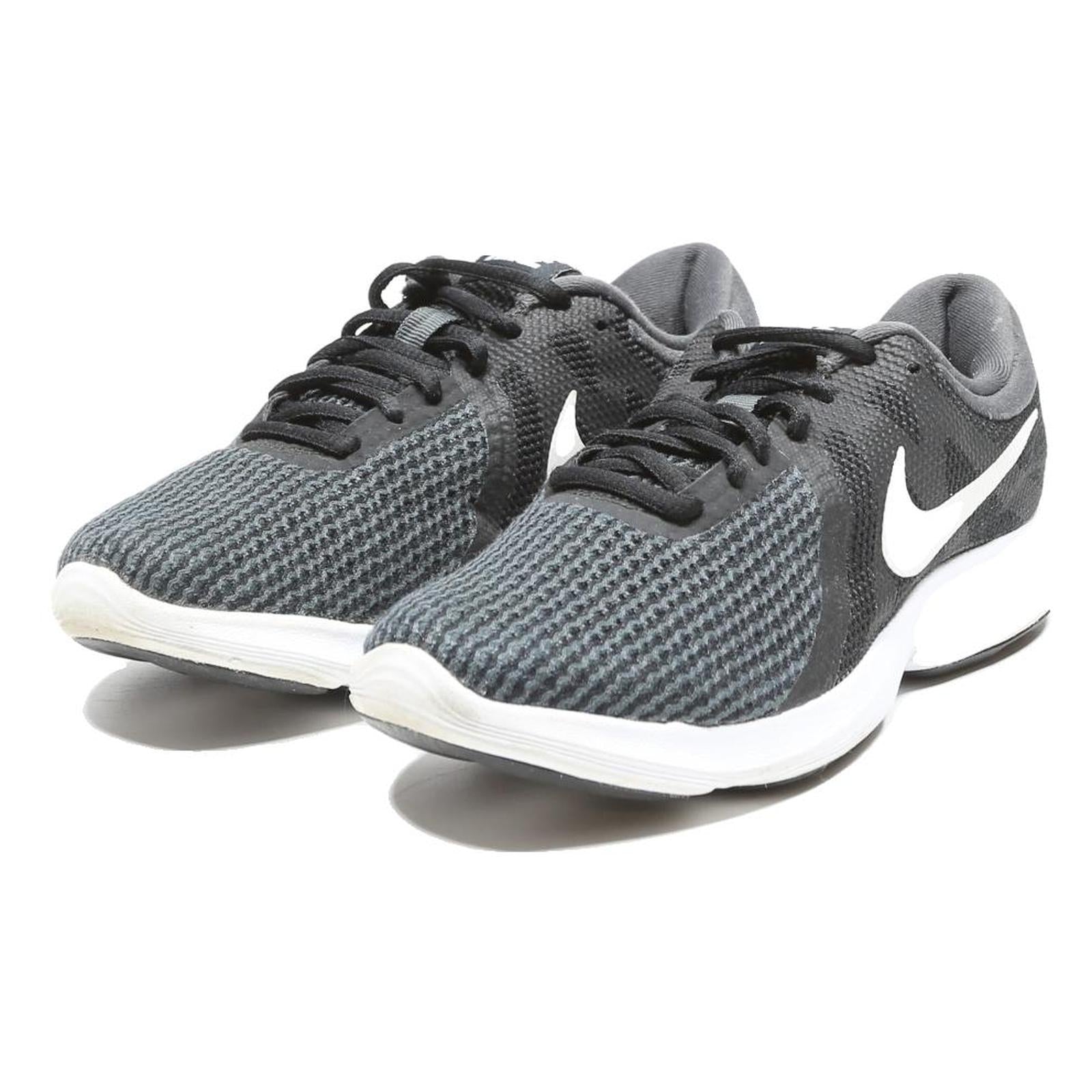 NIKE Run Swift Womens Lace-Up Trainers Black & Grey Synthetic UK 4.5 Comfort