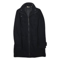 DKNY Womens Black Zip Jacket L Polyester Blend Plain Stylish Comfortable