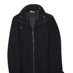DKNY Womens Black Zip Jacket L Polyester Blend Plain Stylish Comfortable