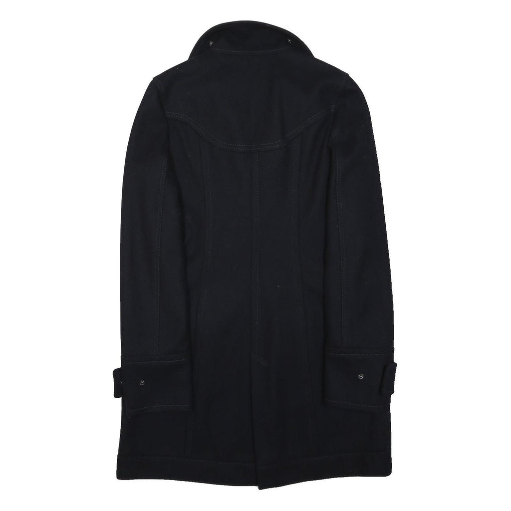 DKNY Womens Black Zip Jacket L Polyester Blend Plain Stylish Comfortable
