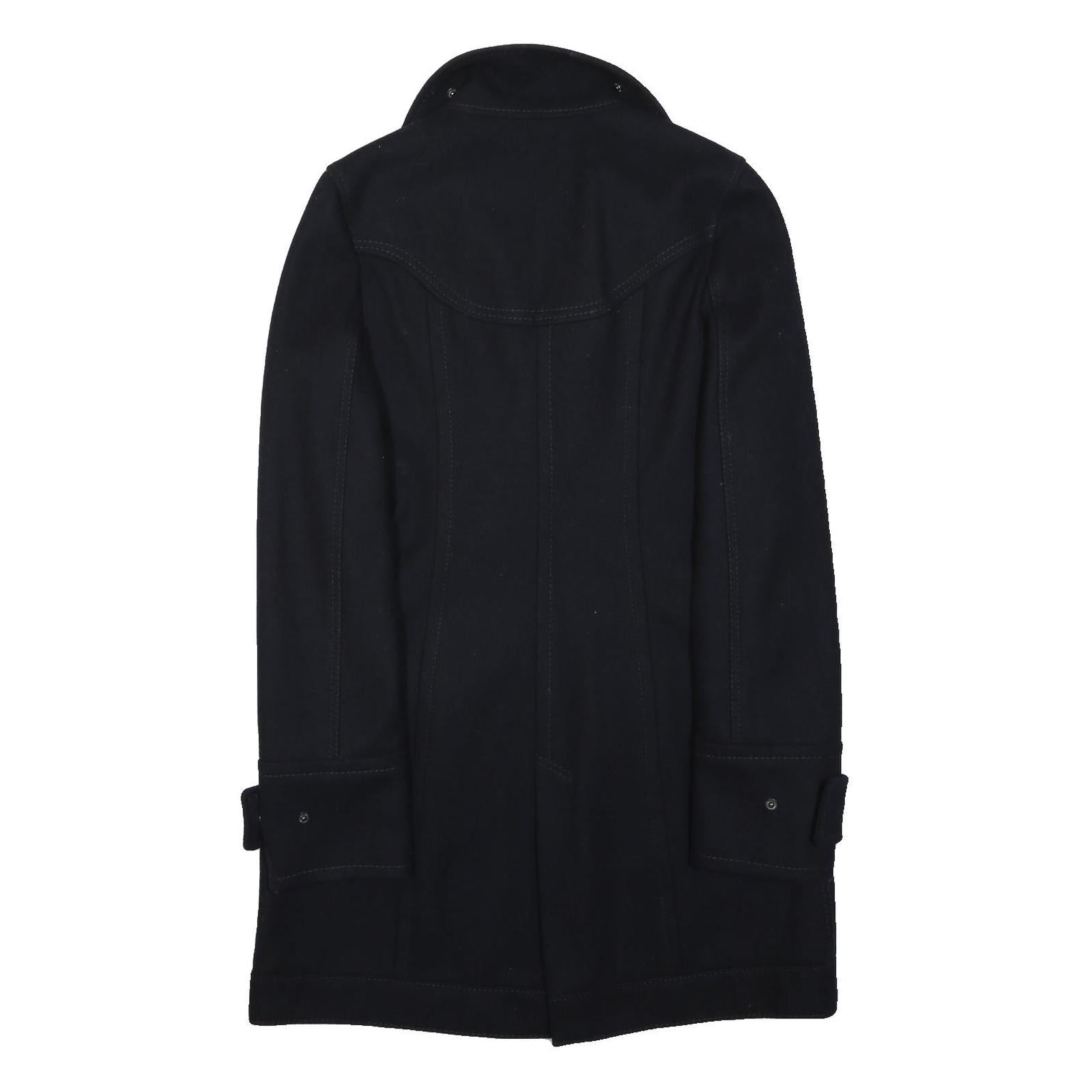 DKNY Womens Black Zip Jacket L Polyester Blend Plain Stylish Comfortable
