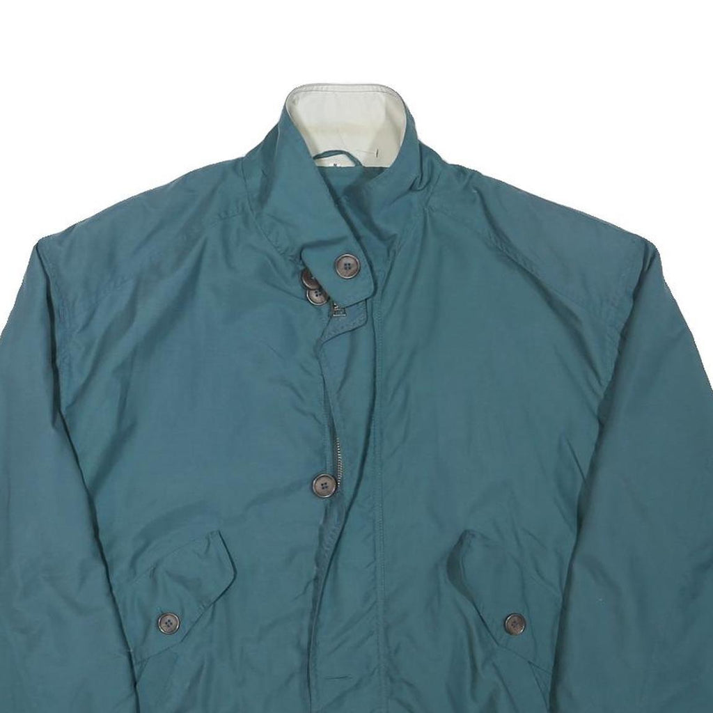 Mens Blue Polyester Blend Zip Jacket L Casual Plain Lightweight Outerwear