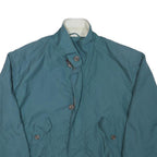 Mens Blue Polyester Blend Zip Jacket L Casual Plain Lightweight Outerwear