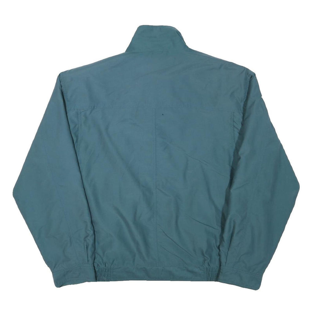 Mens Blue Polyester Blend Zip Jacket L Casual Plain Lightweight Outerwear