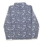 FAT FACE Girls Blue & Pink Butterfly 1/4 Zip Sweatshirt 10-11Y Cotton Blend