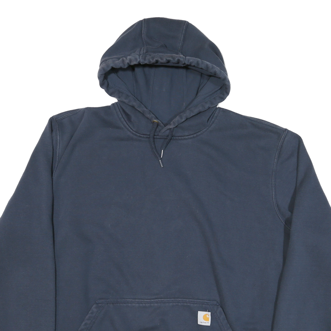 CARHARTT Mens Navy Blue Hoodie 2XL Workwear Cotton Blend Pullover