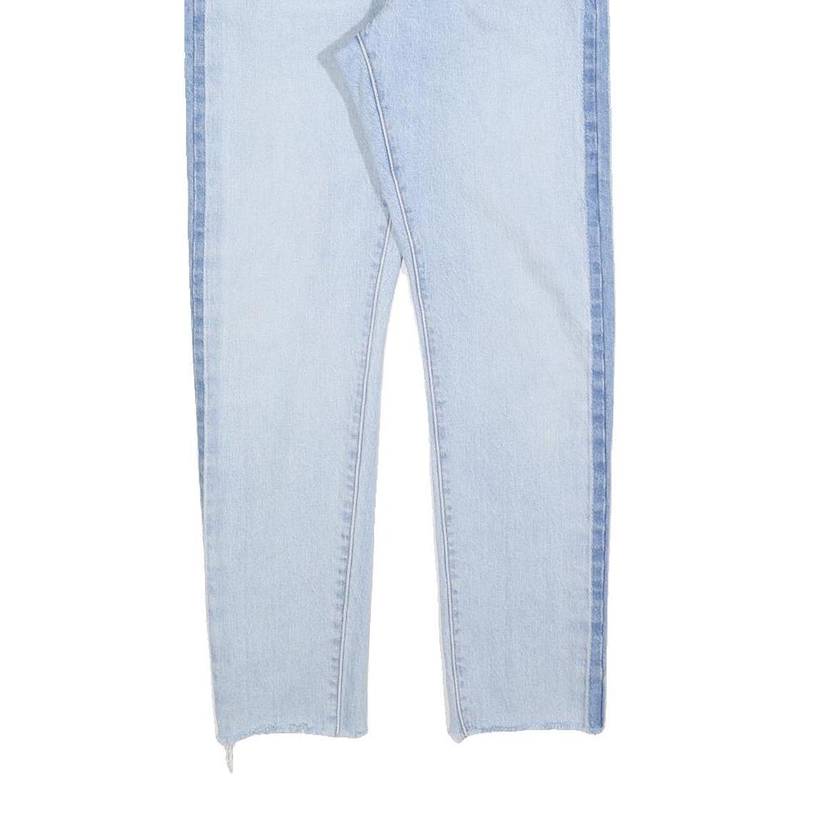 LEVI'S 501S Womens Jeans Blue Slim Straight Denim Light W26 L28 Raw Hem