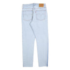 LEVI'S 501S Womens Jeans Blue Slim Straight Denim Light W26 L28 Raw Hem