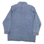 CABIN CREEK Womens Blue Denim Cotton Jacket L Button Plain Casual Relaxed Fit