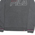 FILA Mens Grey Cotton Crew Neck M Sweatshirt Embroidered Logo Retro Style