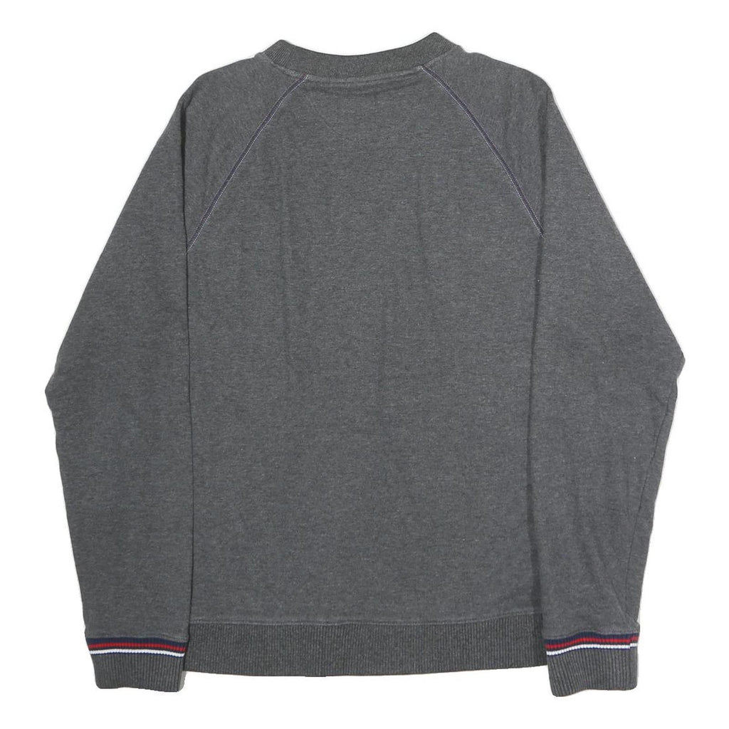 FILA Mens Grey Cotton Crew Neck M Sweatshirt Embroidered Logo Retro Style