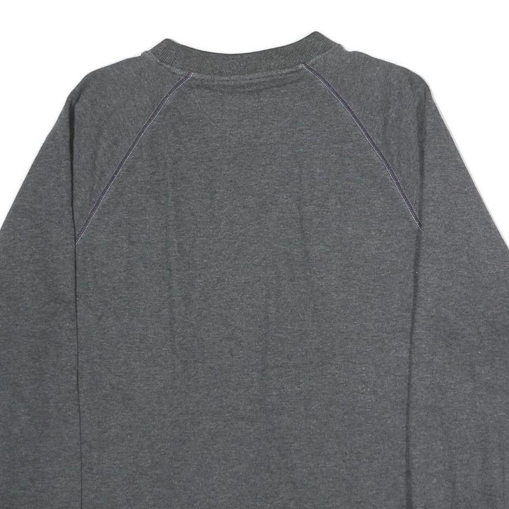 FILA Mens Grey Cotton Crew Neck M Sweatshirt Embroidered Logo Retro Style