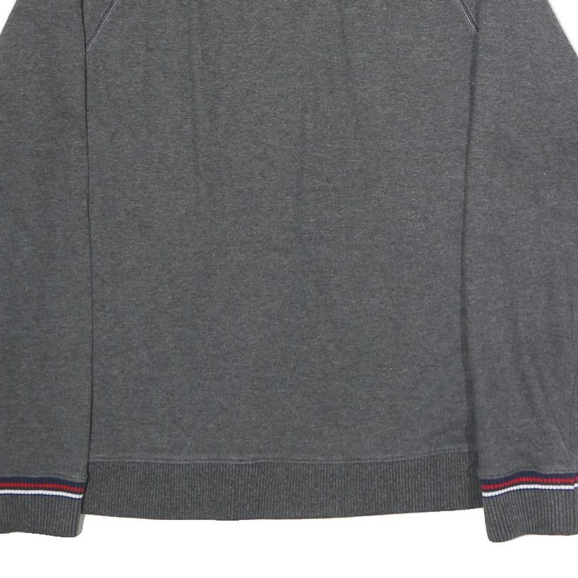 FILA Mens Grey Cotton Crew Neck M Sweatshirt Embroidered Logo Retro Style