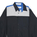 RED KAP Mens Black & Grey & Blue Work Shirt M Volkswagen Logo Patch Long Sleeve