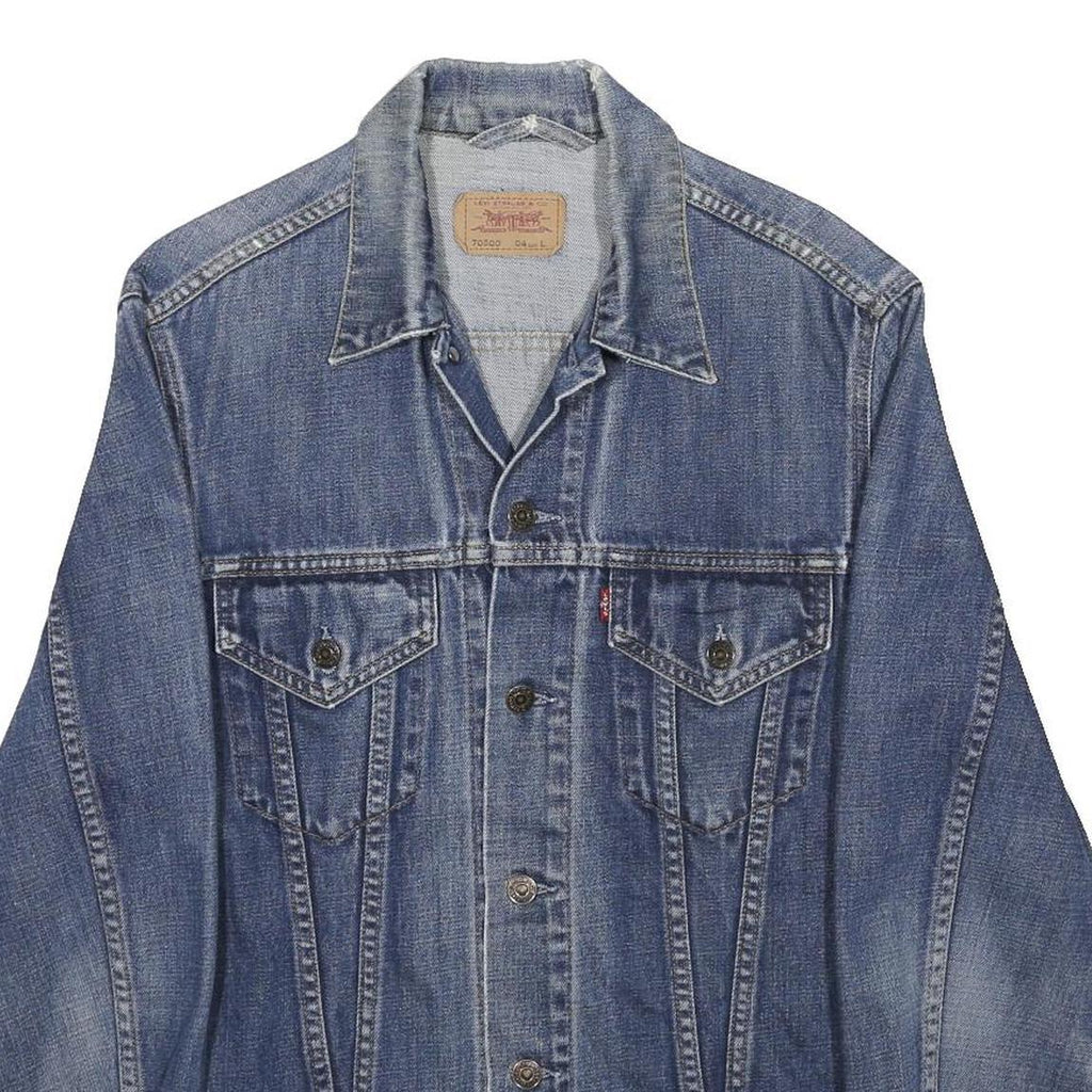 LEVI'S Womens Blue Denim Jacket L Cotton Button Closure Classic Fit Casual