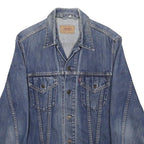 LEVI'S Womens Blue Denim Jacket L Cotton Button Closure Classic Fit Casual