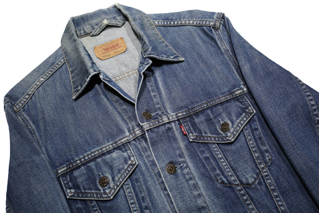 LEVI'S Womens Blue Denim Jacket L Cotton Button Closure Classic Fit Casual