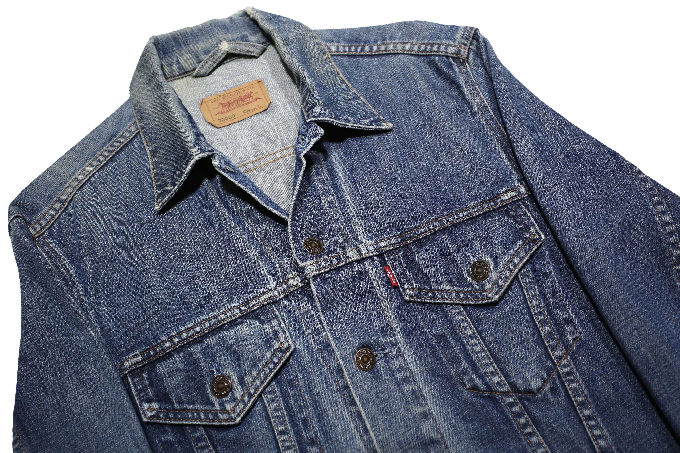 LEVI'S Womens Blue Denim Jacket L Cotton Button Closure Classic Fit Casual