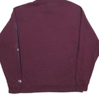 CHAMPION Mens Maroon Hoodie XL Cotton Blend Pullover Oversized Logo Sleeve