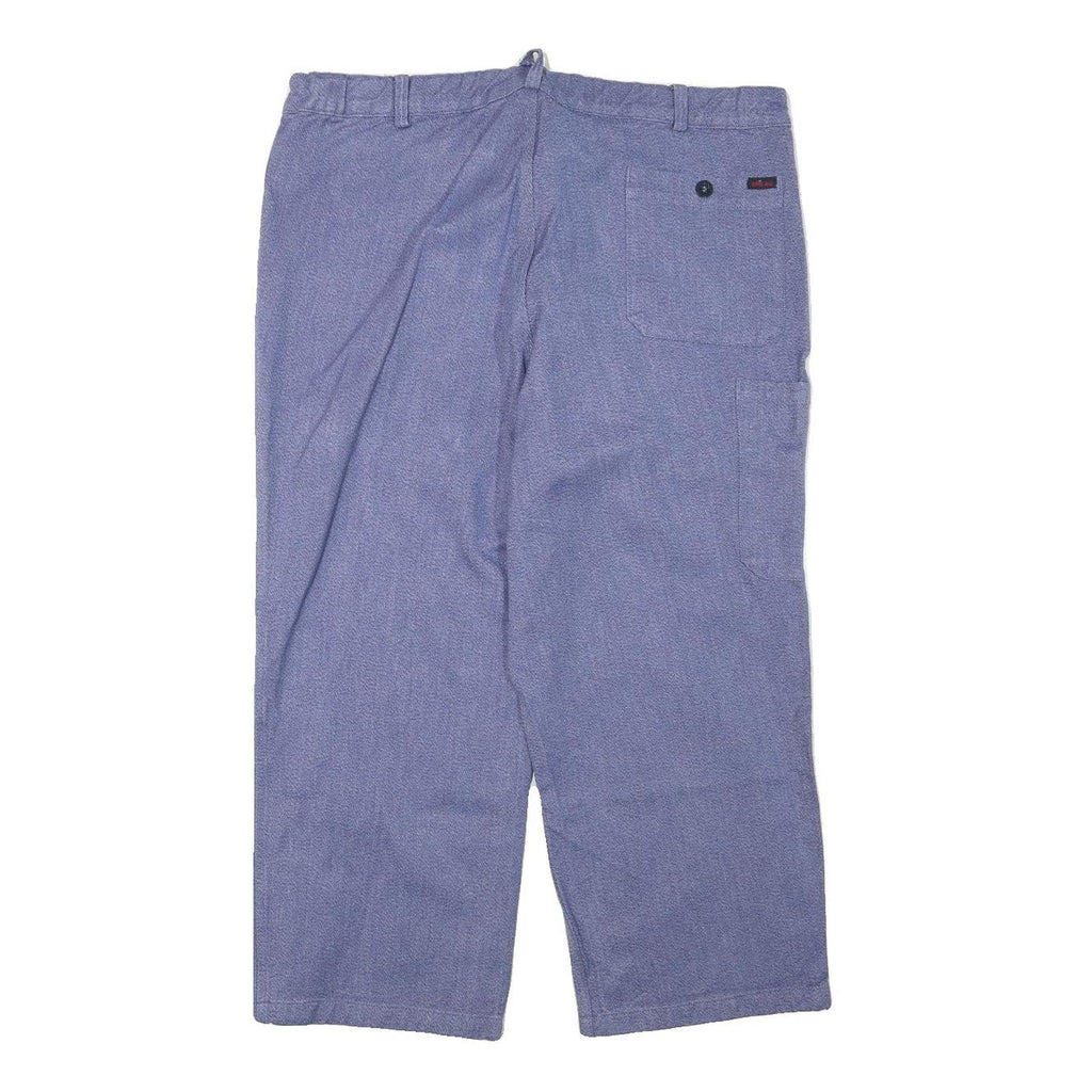 SPILAG Mens Cotton Blend Blue Relaxed Straight Trousers W38 L23 Casual Workwear