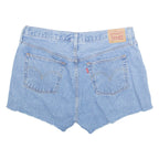 LEVI'S 501 Cut Off Womens Denim Shorts Blue Slim M W34