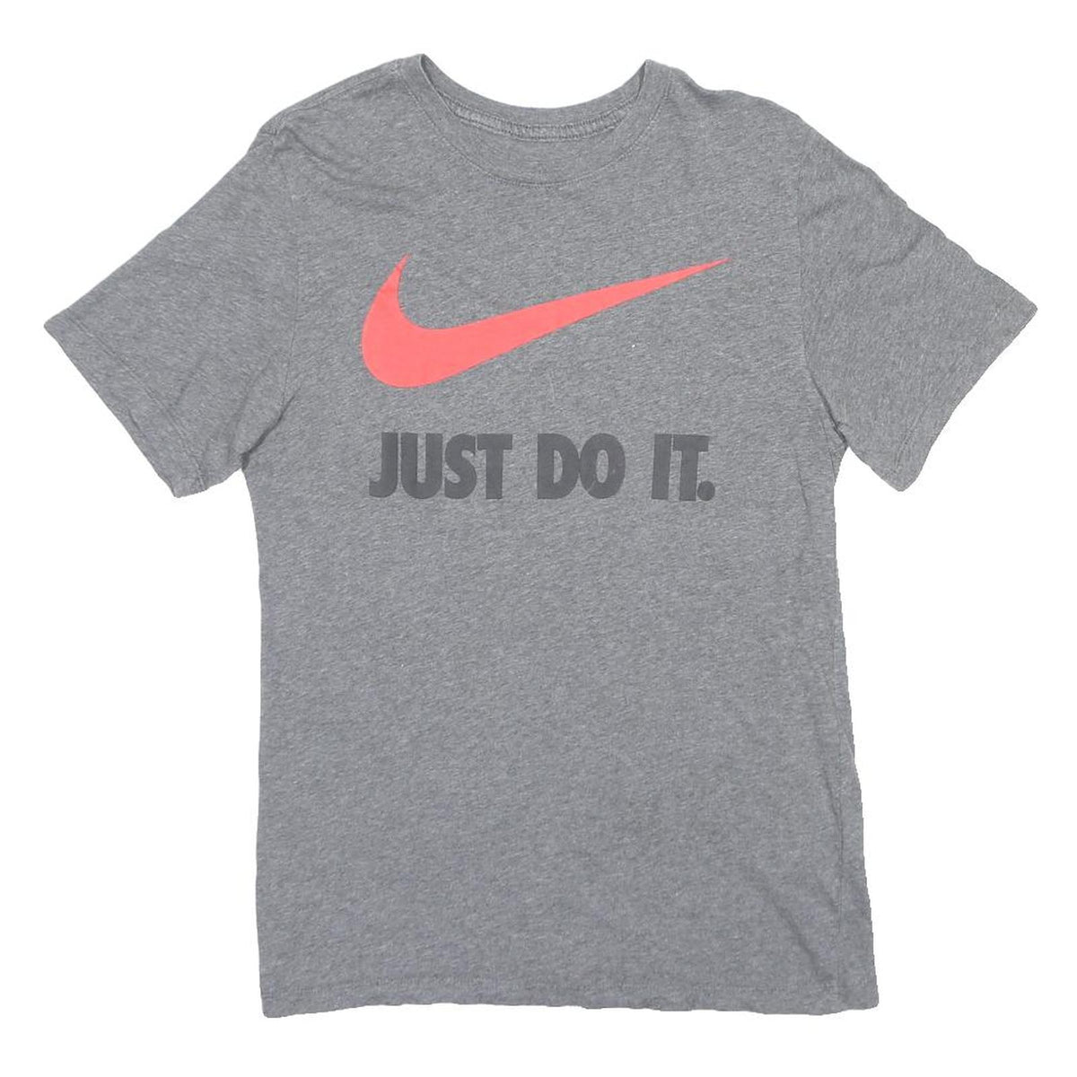 NIKE Mens Grey Just Do It Graphic T-Shirt S Short Sleeve Crew Neck Casual Cotton