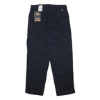 DICKIES Mens Cotton Blend Navy Loose Fit Straight Leg Trousers W36 L34 Cargo
