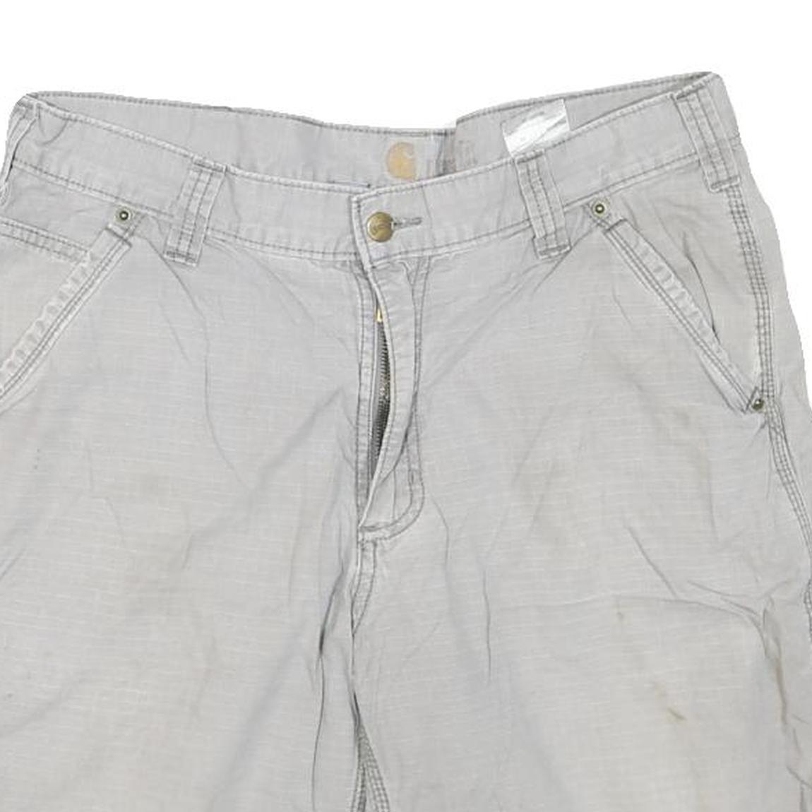 CARHARTT Mens Shorts Grey Casual M W34 Cotton Blend Comfortable Workwear