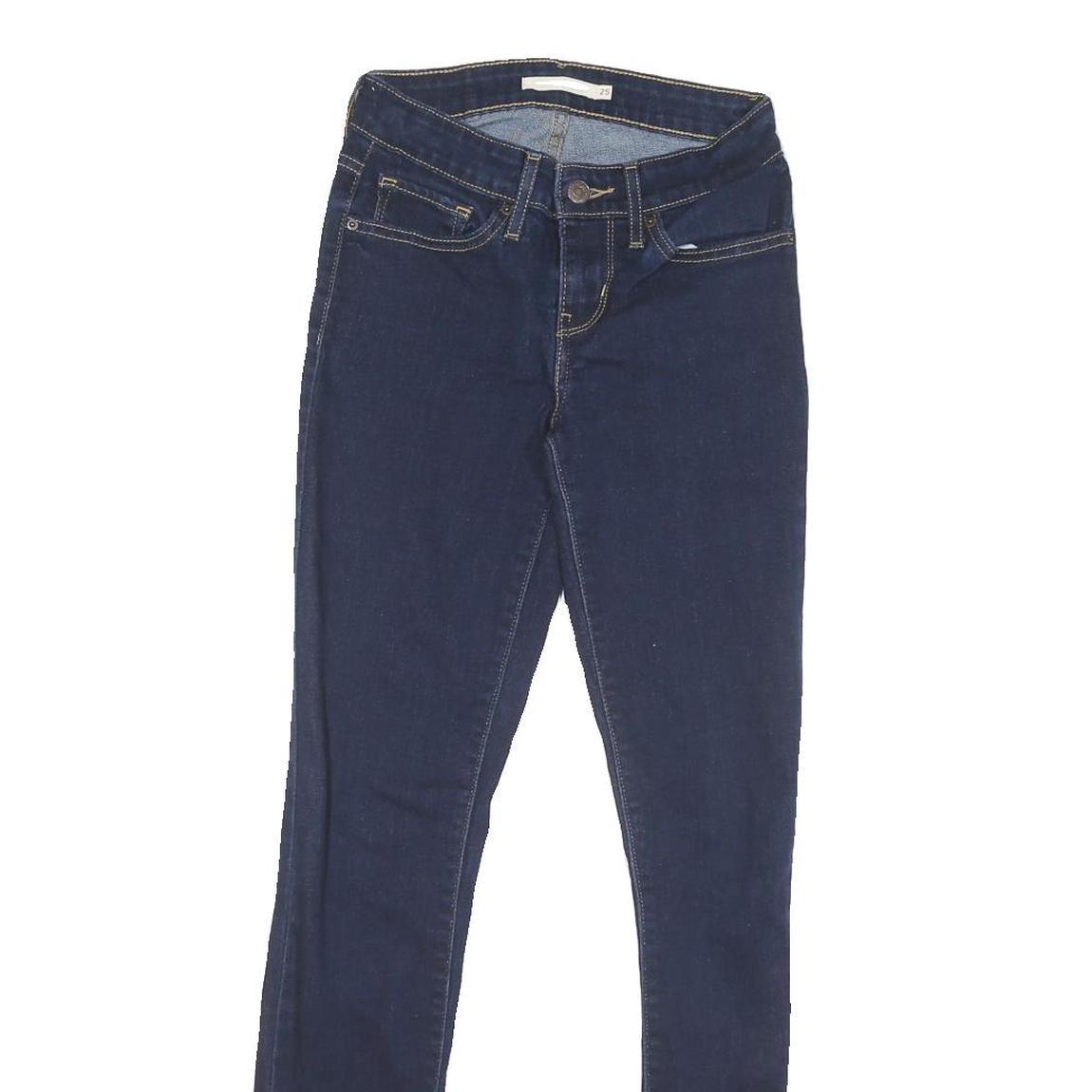 LEVI'S Womens Jeans Blue Regular Skinny Denim Dark W25 L28 Classic Zip