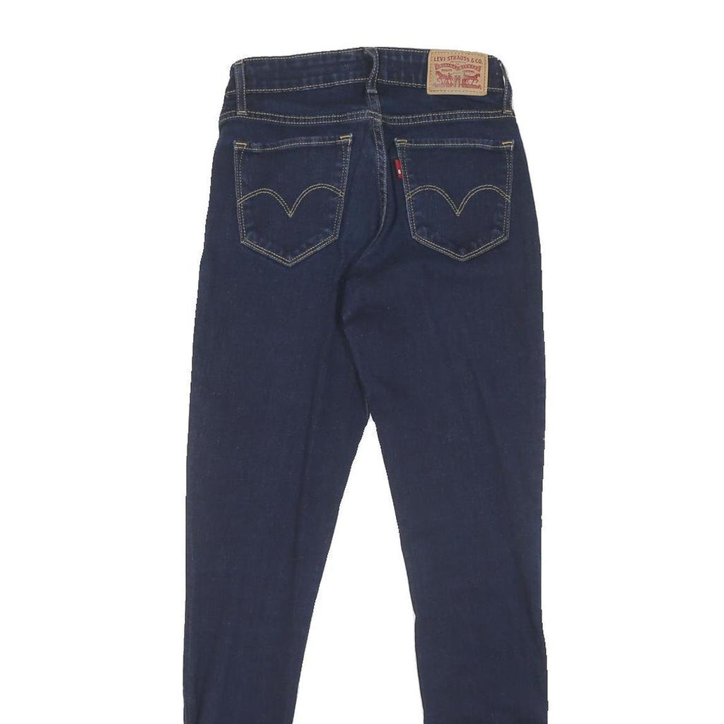 LEVI'S Womens Jeans Blue Regular Skinny Denim Dark W25 L28 Classic Zip