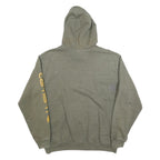 CARHARTT Mens Green ¼ Zip Hoodie L Cotton Blend Workwear Casual Sweatshirt